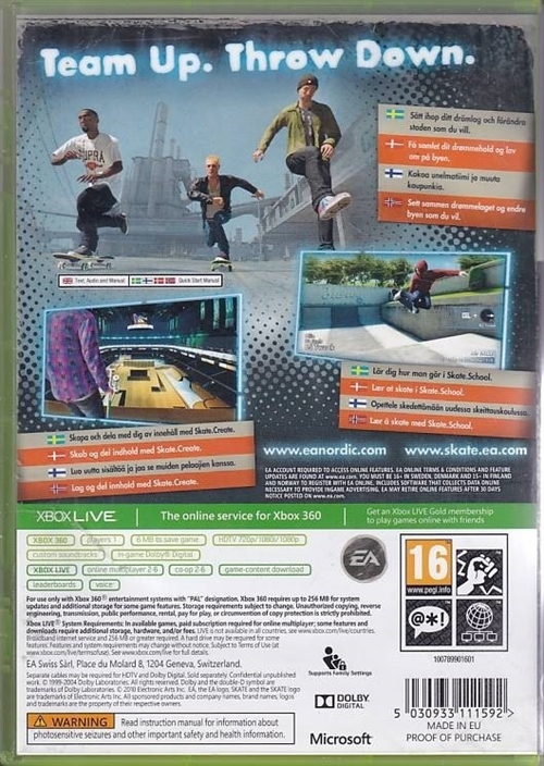 Skate 3 Classics - XBOX 360 (B Grade) (Genbrug)